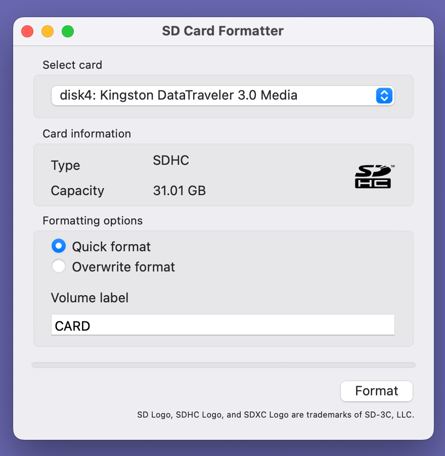 Fixing an SD card that won't read or open