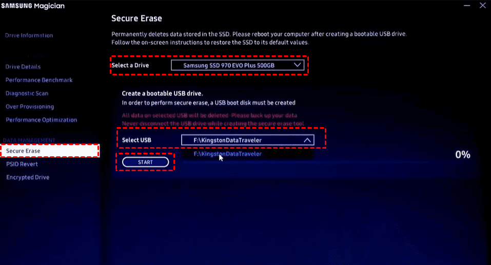securely erasing your Samsung SSD