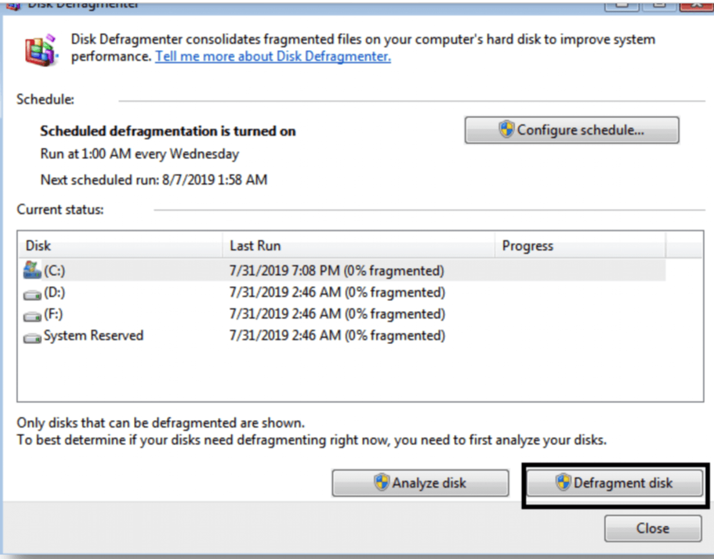 Avoid Defragmentation