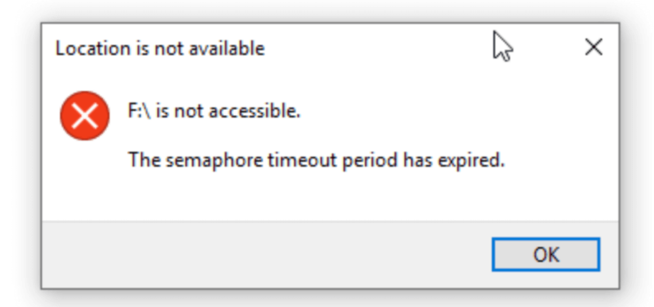 Fix The Semaphore Timeout Period Has Expired Error Without Losing Data