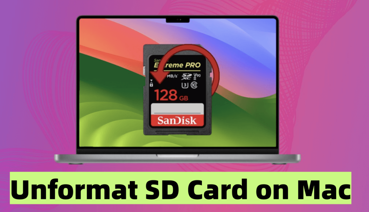 unformat an SD card using macOS tools