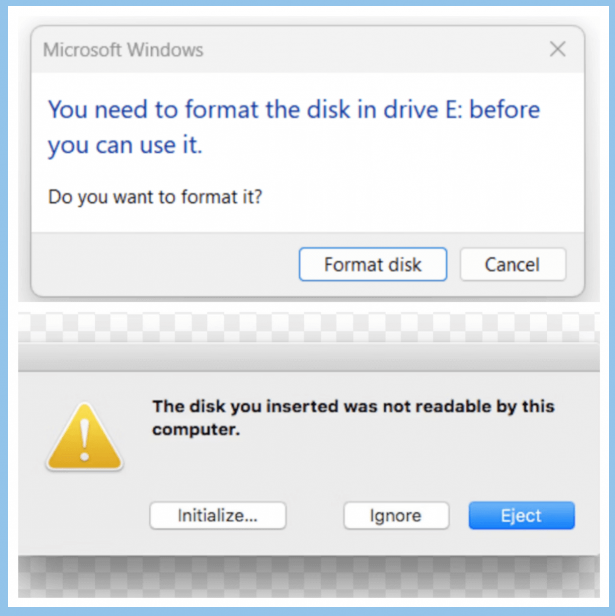 USB drive requires to be formatted