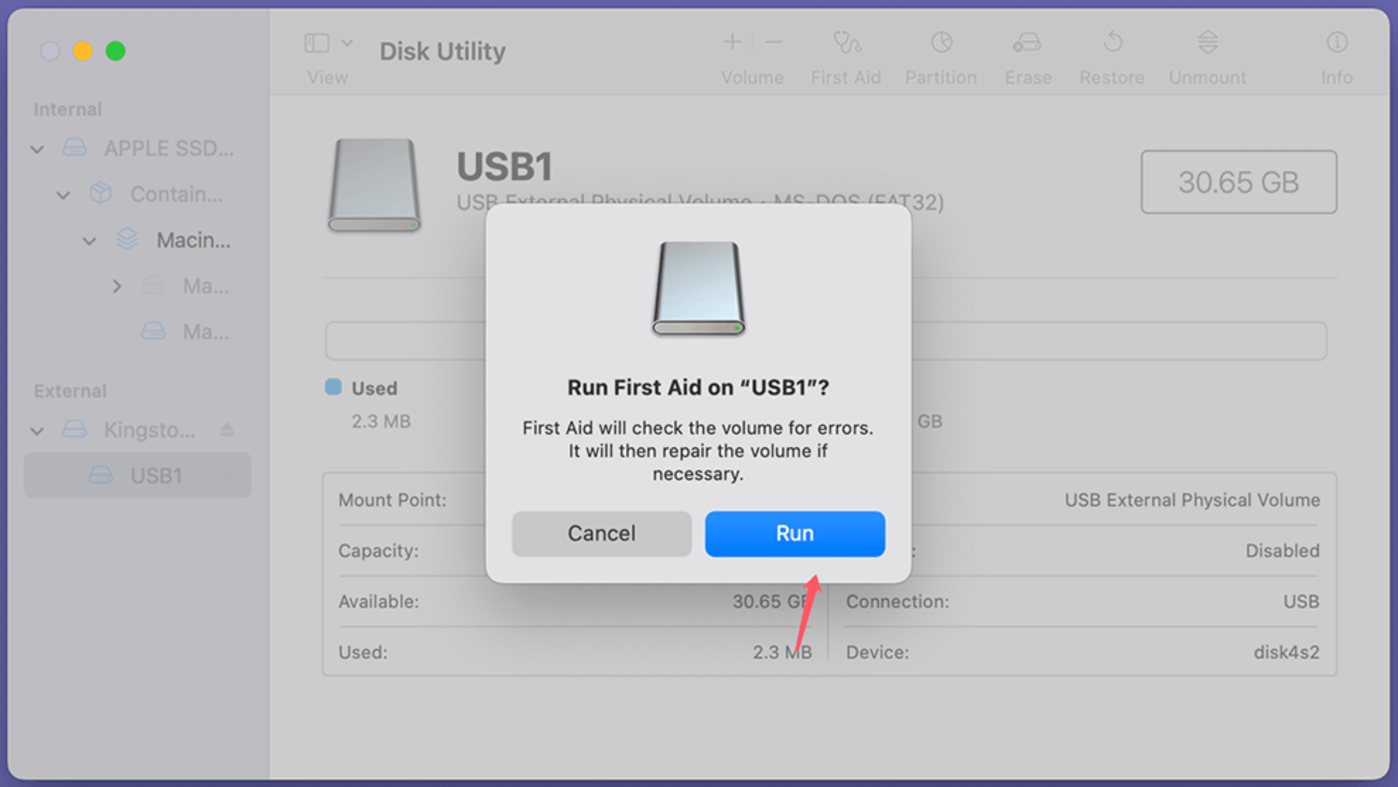 USB drive requires to be formatted