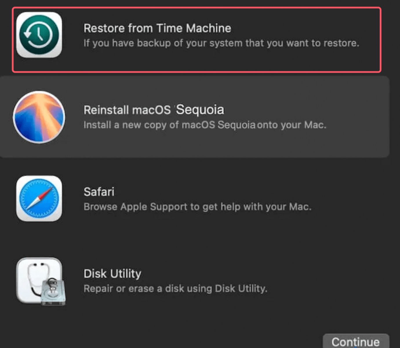 Restoring the Entire System