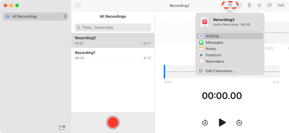 where are voice memos stored on Mac