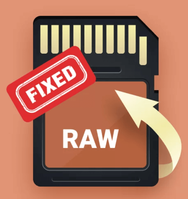 SD card that shows as a RAW drive