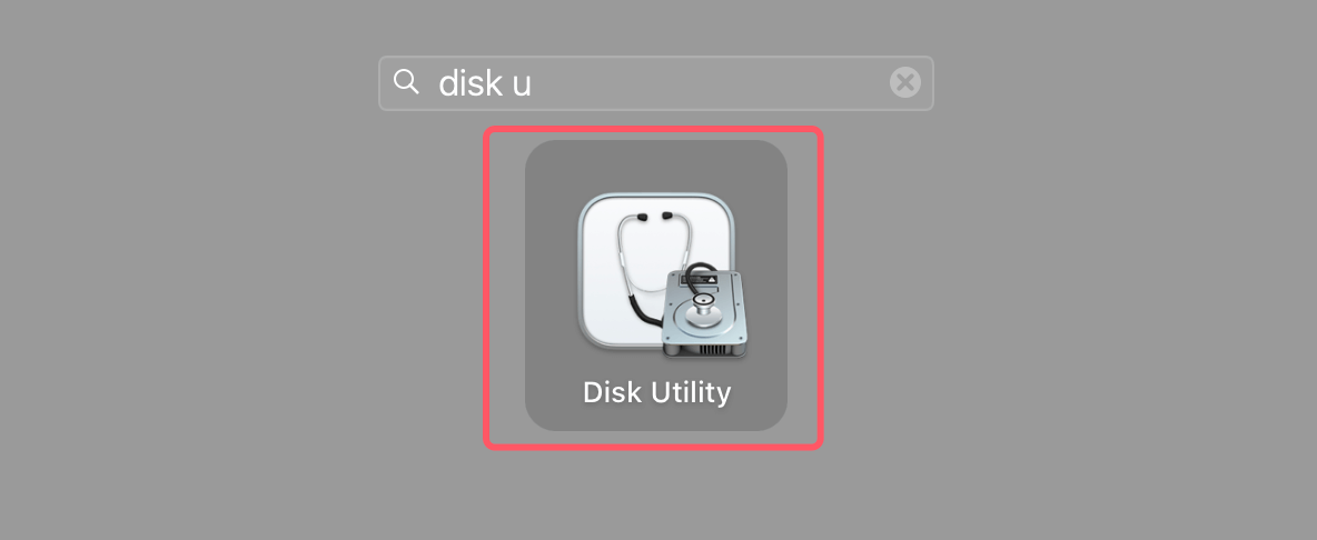 Start Disk Utility from the Launchpad