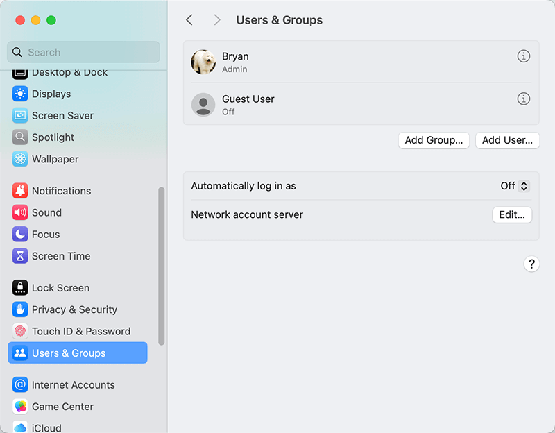 Troubleshooting User Accounts