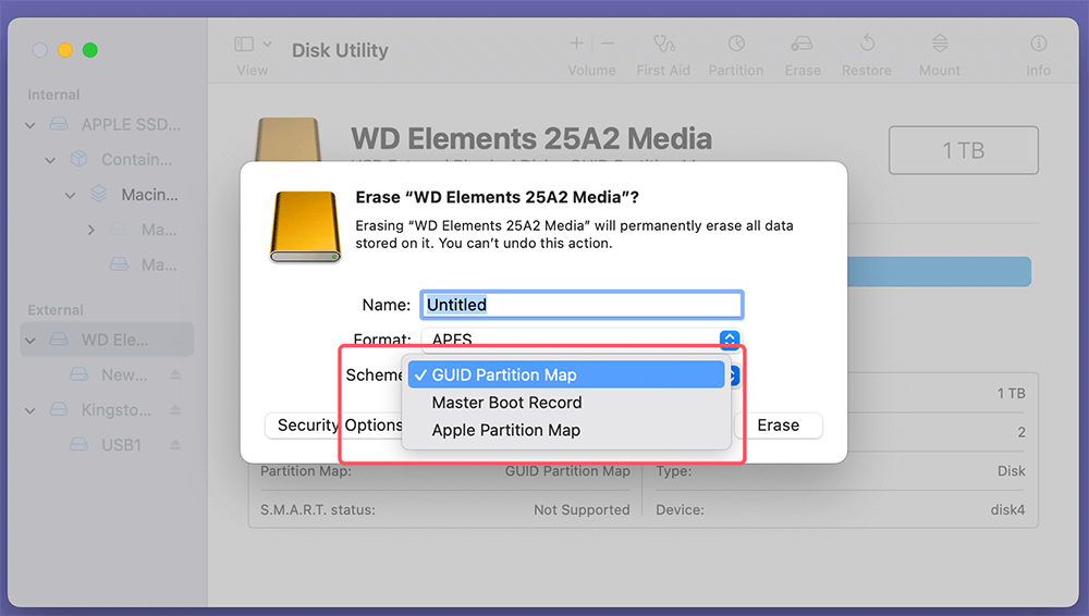 Mac Partition Scheme