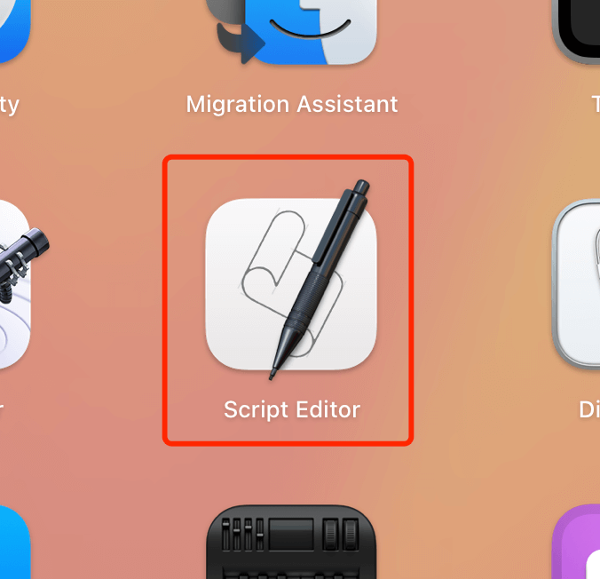 Open Script Editor to show hidden files