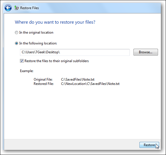 recover deleted files in Windows 7