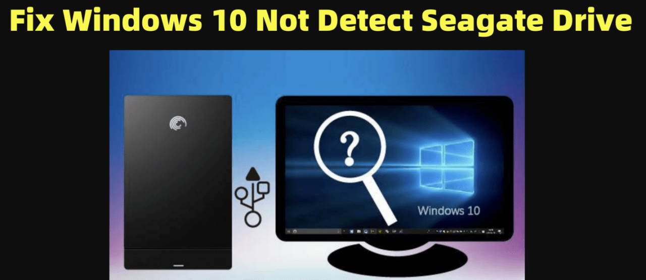 Windows 10 failing to detect your Seagate external hard drive