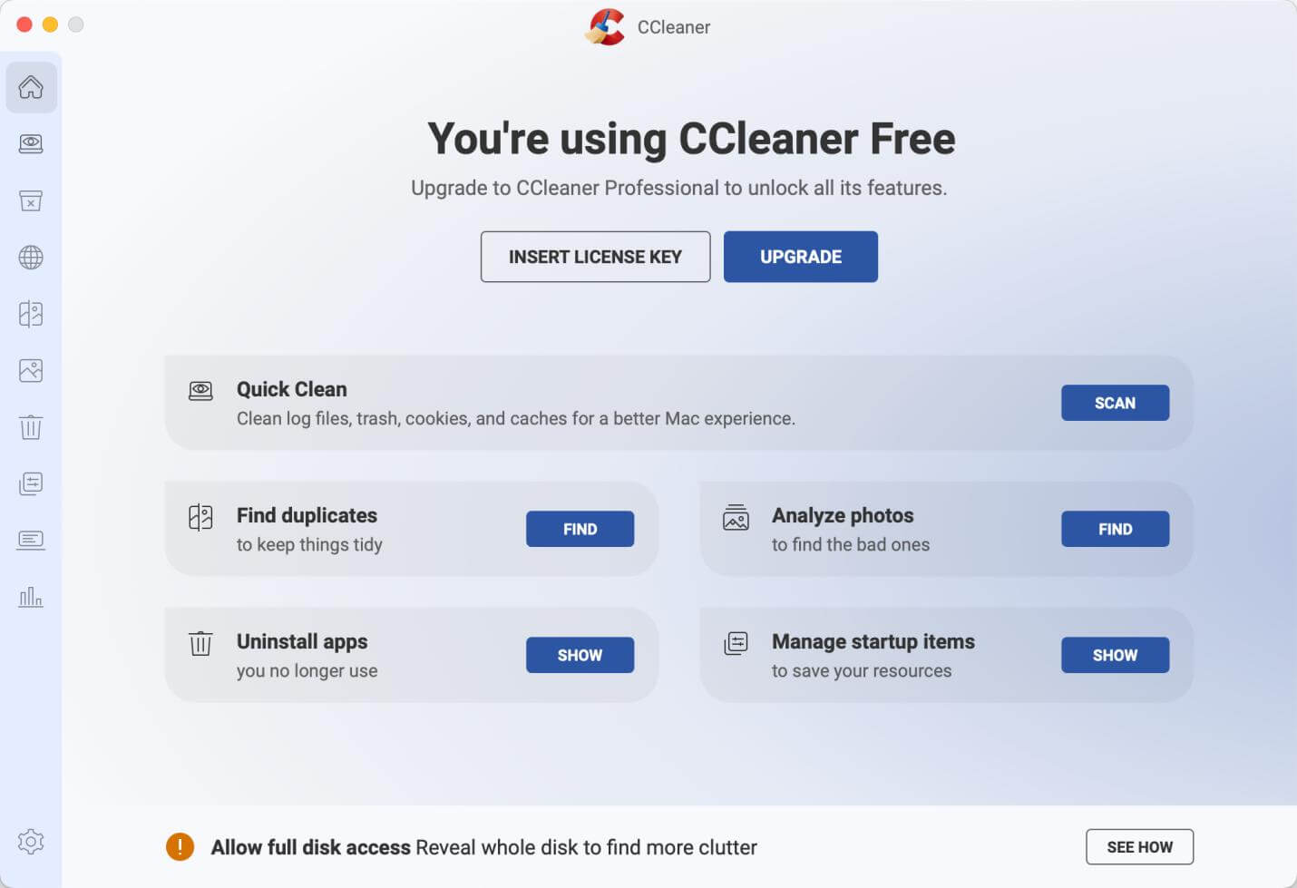 Wipe Data on Mac with CCleaner