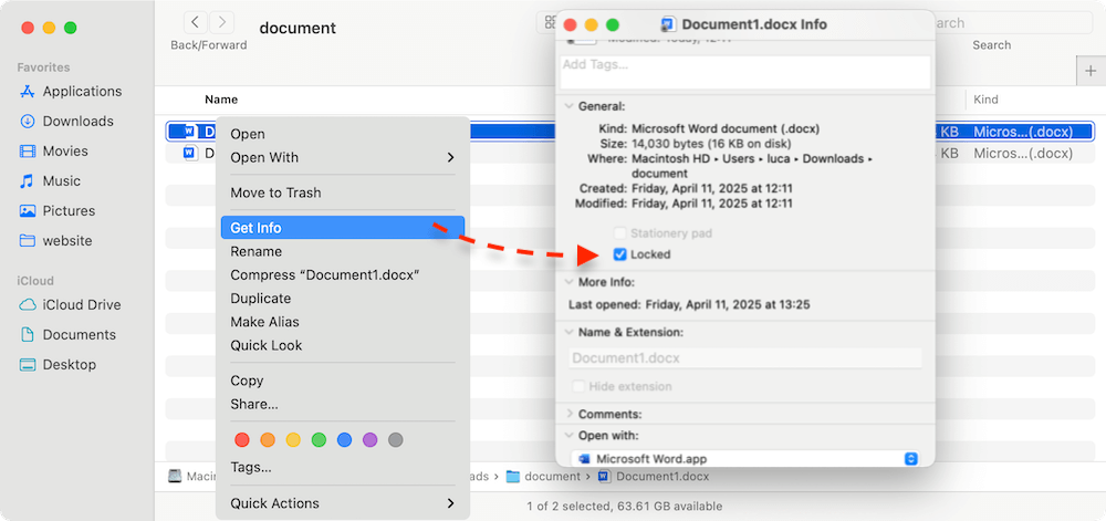 Word cannot open the document: user does not have access privileges
