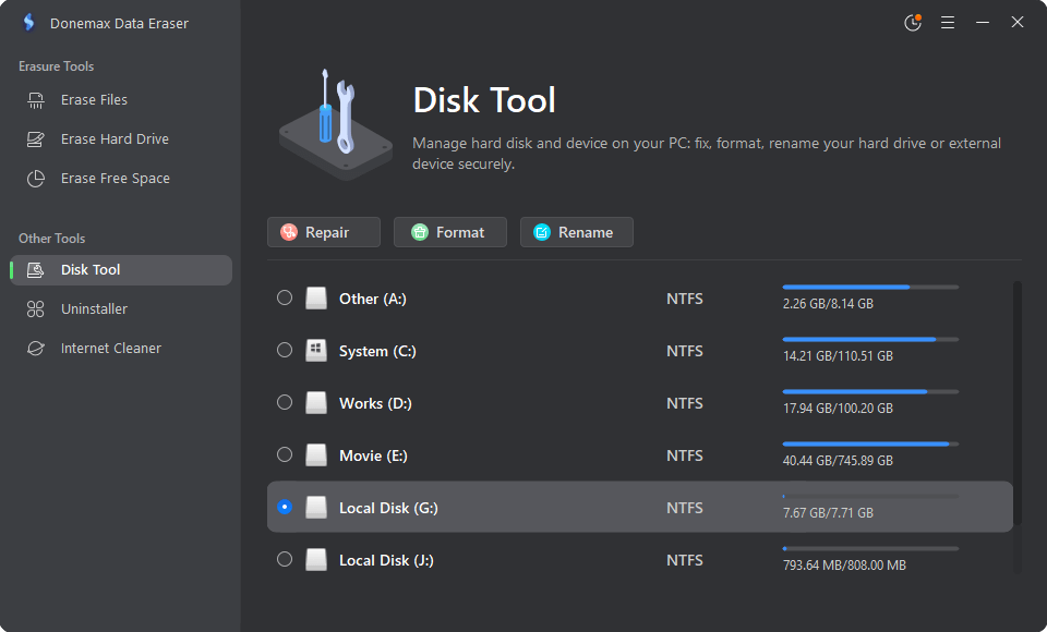 Eraser utility sale