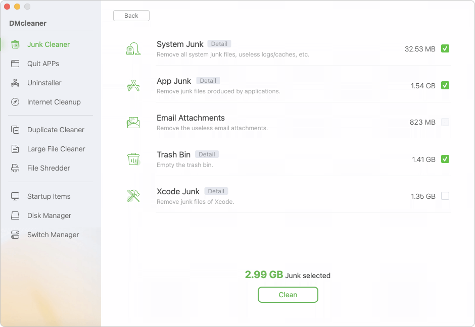 DMcleaner for Mac user guide