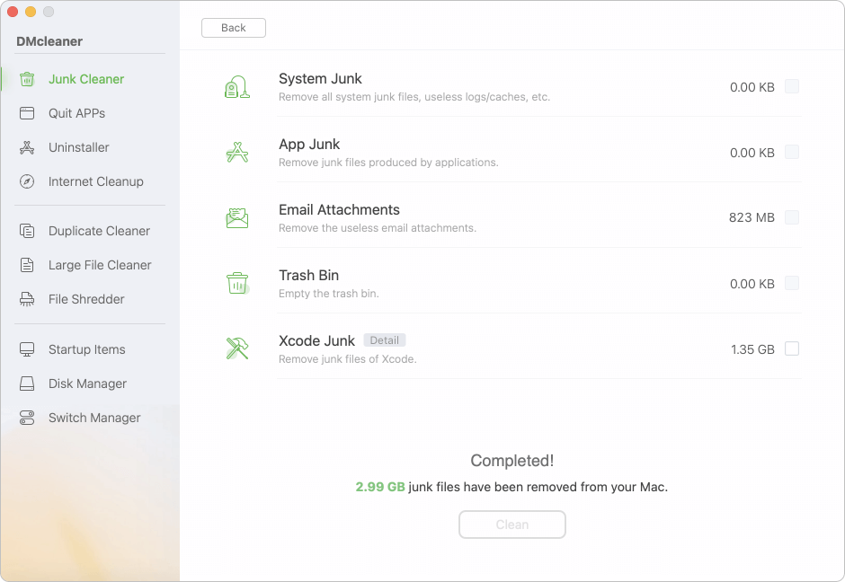 DMcleaner for Mac user guide