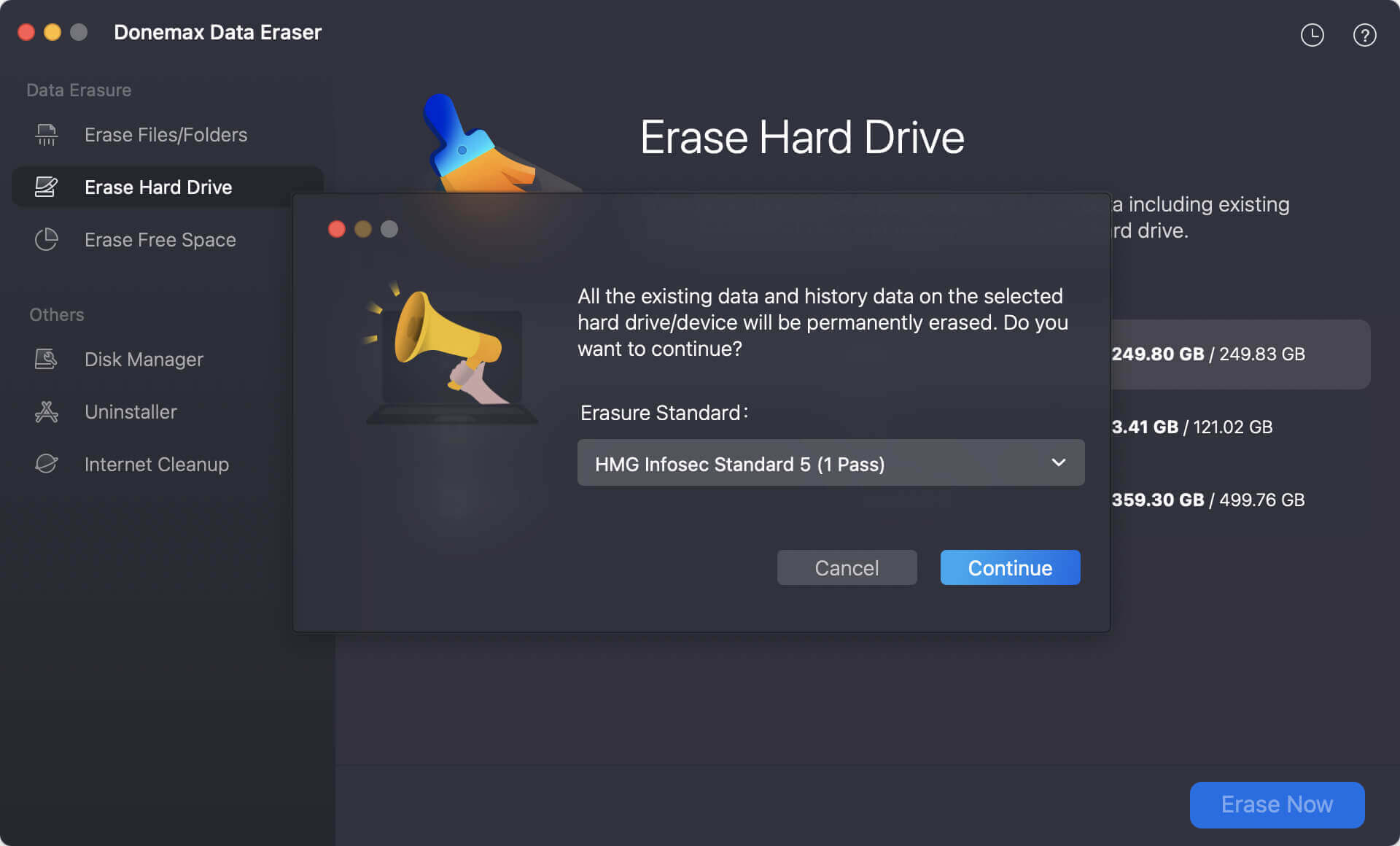 how to wipe hard drive on macOS High Sierra