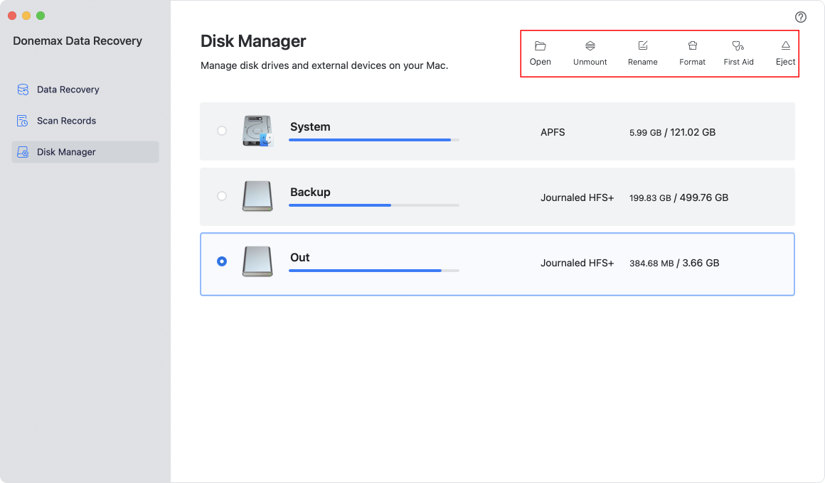 Donemax Data Recovery for Mac
